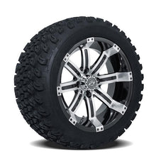 GTW Tempest Machined and Black Wheel with Duro Desert A-T Tires - 14 Inch