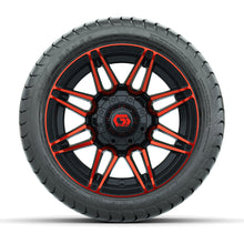 GTW Stealth Black/Red 12 in Wheels with 215/35-12 Mamba Street Tires  Full Set