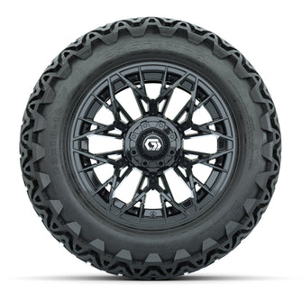 Set of (4) 14 in GTW Stellar Black Wheels with 23x10-14 Predator All-Terrain Tires