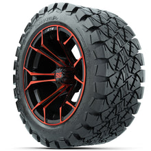 GTW Spyder Red/Black 14 in Wheels with 22x10-14 GTW Timberwolf All-Terrain Tires  Full Set