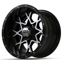 12" GTW Vortex Matte Black & Machined Wheel