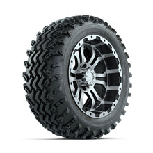 GTW Omega Machined/Black 14 in Wheels with 23x10.00-14 Rogue All Terrain Tires  Full Set