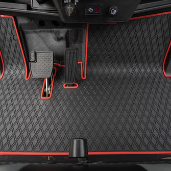 Xtreme Floor Mats for Yamaha UMAX Rally / Drive2 QuieTech EFI 2007-Up - Black/Red