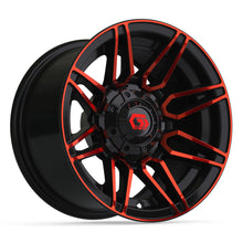 12" GTW Stealth Gloss Black with Red Face Wheel