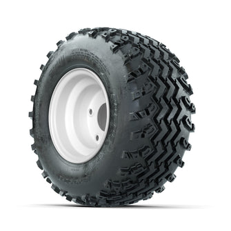 GTW Steel White Centered 5-Hole 8 in Wheels with 18x9.50-8 Rogue All Terrain Tires  Full Set