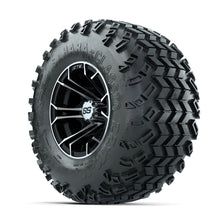 GTW Spyder Machined/Black 10 in Wheels with 22x11-10 Sahara Classic All Terrain Tires  Full Set