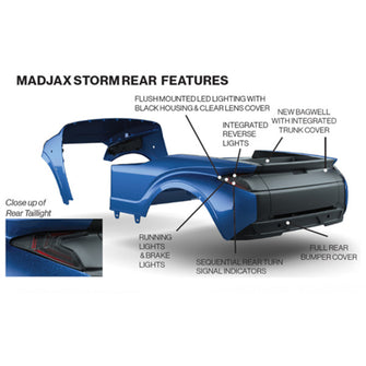 MadJax Storm Body Kit for EZGO TXT  Admiral Blue Metallic