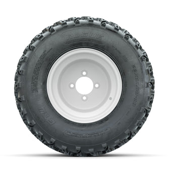 GTW Steel White 3:5 Offset 10 in Wheels with 22x11.00-10 Rogue All Terrain Tires  Full Set