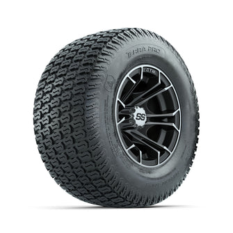 GTW Spyder Machined/Matte Grey 10 in Wheels with 20x10-10 Terra Pro S-Tread Traction Tires  Full Set