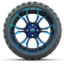 GTW Spyder Blue/Black 15 in Wheels with 23x10-R15 Nomad All-Terrain Tires  Full Set