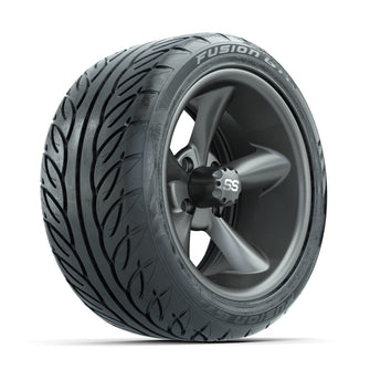 GTW Godfather Matte Grey 14 in Wheels with 225/40-R14 Fusion GTR Street Tires  Full Set