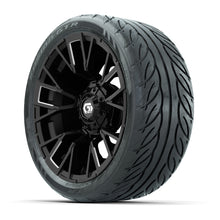 GTW Vandal Matte Black/Machined 14 in Wheels with 205/40-R14 Fusion GTR Steel Belted Street Tires  Full Set