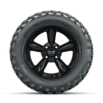 GTW Godfather Black 14 in Wheels with 23x10.00-14 Rogue All Terrain Tires – Full Set