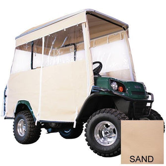 Sand 4-Passenger Track Style Vinyl Enclosure For Yamaha G29/Drive w/80" Stretch/Eagle Top