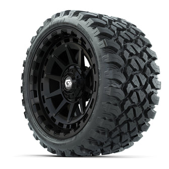 GTW Barricade Gloss Black 15 in Wheels with 23x10-R15 Nomad Steel Belted Radial All-Terrain Tires  Full Set