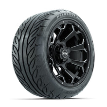 GTW Raven Off-Road Matte Black/Ball Milled 14 in Wheels with 225/40-R14 Fusion GTR Street Tires  Full Set