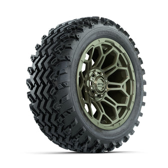 GTW Bravo Matte Recon Green 14 in Wheels with 23x10.00-14 Rogue All Terrain Tires  Full Set