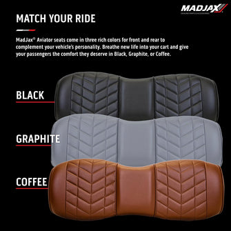 ​MadJax Aviator Genesis 250/300 Black Rear Seat Cushions