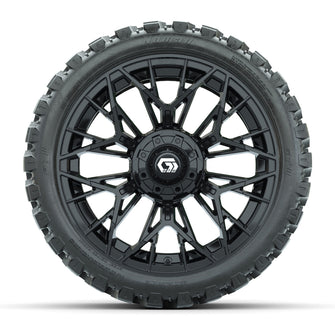 Set of (4) 15 in GTW Stellar Black Wheels with 23x10-R15 Nomad All-Terrain Tires