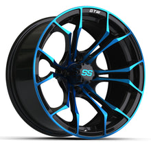 15" GTW Spyder Black with Blue Accents Wheel