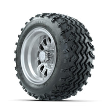 GTW Medusa Machined/Silver 10 in Wheels with 18x9.50-10 Rogue All Terrain Tires  Full Set