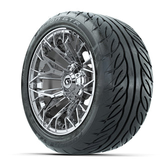 GTW Stellar Chrome 14 in Wheels with 225/40-R14 Fusion GTR Street Tires  Full Set