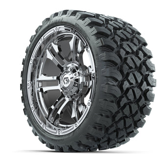 GTW Shogun Chrome 15 in Wheels with 23x10-R15 Nomad Steel Belted Radial All-Terrain Tires  Full Set