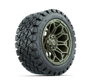 14ù GTW Bravo Matte Recon Green Wheels with 22ù Timberwolf Mud Tires  Set of 4