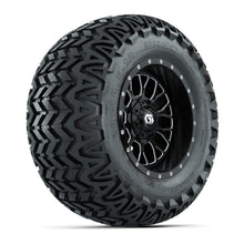 Set of (4) 12 in GTW® Helix Machined & Black Wheels with 23x10.5-12 Predator All-Terrain Tires PN# A19-822