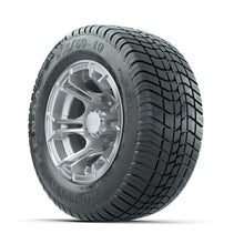 GTW Spyder Silver Brush 10 in Wheels with 205/50-10 Kenda Pro Tour Low-profile Tires  Full Set