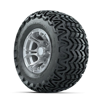 GTW Spyder Silver Brush 10 in Wheels with 20x10-10 Predator All Terrain Tires – Full Set