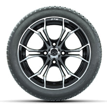 GTW Spyder Machined/Black 14 in Wheels with 205/30-14 Fusion Street Tires  Full Set