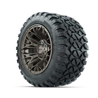 Set of (4) 12 in GTW Stellar Matte Bronze Wheels with 22x11-R12 Nomad All-Terrain Tires