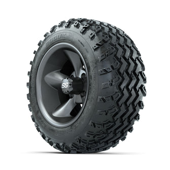 GTW Godfather Matte Grey 12 in Wheels with 22x11.00-12 Rogue All Terrain Tires  Full Set