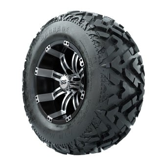 12ù GTW Tempest Black and Machined Wheels with 23ù Barrage Mud Tires  Set of 4