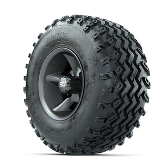 GTW Godfather Matte Grey 10 in Wheels with 22x11.00-10 Rogue All Terrain Tires  Full Set