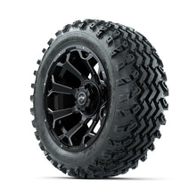 GTW Raven Ball Milled/Matte Black 14 in Wheels with 23x10.00-14 Rogue All Terrain Tires  Full Set