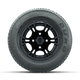 GTW Spyder Matte Black 10 in Wheels with 205/50-10 Duro Low-profile Tires  Full Set