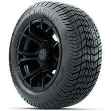 GTW Spyder Matte Black 12 in Wheels with 215/40-12 Excel Classic Street Tires  Full Set