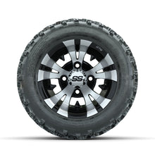 GTW Vampire Machined/Black 10 in Wheels with 18x9.50-10 Rogue All Terrain Tires  Full Set