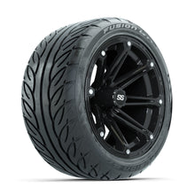 GTW Element Black 14 in Wheels with 225/40-R14 Fusion GTR Street Tires  Full Set