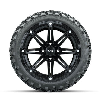 GTW Element Black 14 in Wheels with 23x10.00-14 Rogue All Terrain Tires – Full Set