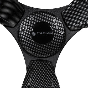 Gussi Italia Model 13 Black/Carbon Fiber Steering Wheel For E-Z-GO