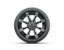 14ù GTW Tempest Black and Machined Wheels with GTW Mamba Street Tires  Set of 4