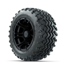 GTW Spyder Matte Black 10 in Wheels with 18x9.50-10 Rogue All Terrain Tires – Full Set