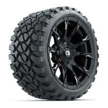 GTW Diablo Gloss Black/Machined 15 in Wheels with 23x10-R15 Nomad Steel Belted Radial All-Terrain Tires  Full Set