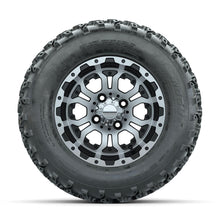 GTW Omega Machined/Black 12 in Wheels with 23x10.00-12 Rogue All Terrain Tires – Full Set