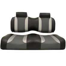 MadJax Tsunami BlackLiquid Silver w/ Lagoon Gray Club Car Front Seat Cushions