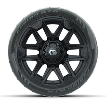 GTW Graffiti Gloss Black 14 in Wheels with 205/40-R14 Fusion GTR Steel Belted Street Tires  Full Set