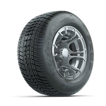 GTW Spyder Silver Brush 10 in Wheels with 205/50-10 Duro Low-profile Tires – Full Set